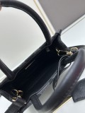 Prada New Embroidered Fabric Tote Bag Size: 17 x 18 x 6cm