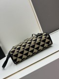 Prada New Embroidered Fabric Tote Bag Size: 28 x 22 x 9cm