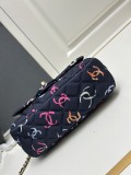 Chanel New Colorful Graffiti Double C Crossbody Bag Size：20 CM