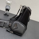 Prada New Unisex Fashion Three in One Crossbody Bag Size: 21 x 15 x 15 CM