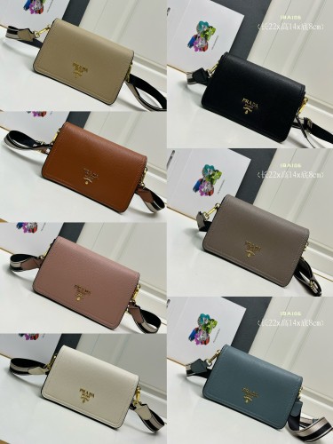 Prada Classic Fashion Flip Bag Letter Shoulder Strap Crossbody Bag Size: 22 x 14 x 8 CM