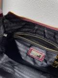 Prada Classic Cowhide Pressed Paint Handbag Crossbody Bag Size: 24.5 x 15 x 7 CM