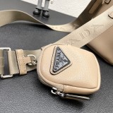 Prada New Unisex Fashion Three in One Crossbody Bag Size: 21 x 15 x 15 CM