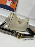 Prada Classic Cowhide Pressed Paint Handbag Crossbody Bag Size: 24.5 x 15 x 7 CM