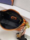 Prada Classic Cowhide Pressed Paint Handbag Crossbody Bag Size: 24.5 x 15 x 7 CM