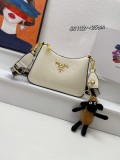 Prada Classic Cowhide Pressed Paint Handbag Crossbody Bag Size: 24.5 x 15 x 7 CM