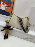 Prada Classic Cowhide Pressed Paint Handbag Crossbody Bag Size: 24.5 x 15 x 7 CM