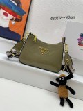 Prada Classic Cowhide Pressed Paint Handbag Crossbody Bag Size: 24.5 x 15 x 7 CM
