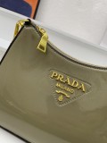 Prada Classic Cowhide Pressed Paint Handbag Crossbody Bag Size: 24.5 x 15 x 7 CM