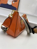 Prada Classic Cowhide Pressed Paint Handbag Crossbody Bag Size: 24.5 x 15 x 7 CM