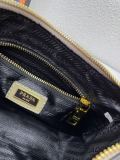 Prada Classic Cowhide Pressed Paint Handbag Crossbody Bag Size: 24.5 x 15 x 7 CM