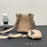 Prada New Unisex Fashion Three in One Crossbody Bag Size: 21 x 15 x 15 CM