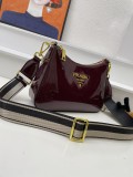 Prada Classic Cowhide Pressed Paint Handbag Crossbody Bag Size: 24.5 x 15 x 7 CM