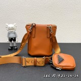 Prada New Unisex Fashion Three in One Crossbody Bag Size: 21 x 15 x 15 CM