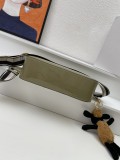 Prada Classic Cowhide Pressed Paint Handbag Crossbody Bag Size: 24.5 x 15 x 7 CM