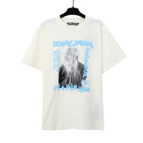 Palm Angels Foam Letter T-shirt Unisex Casual Cotton Short Sleeves