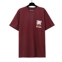 Palm Angels Fashion Print T-shirt Unisex Casual Loose Short Sleeves