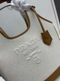 Prada New Linen Canvas Handbag Size: 28 x 22.5 x 12.5 CM