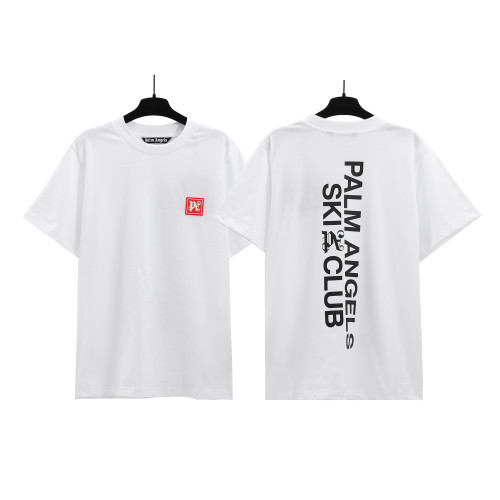 Palm Angels Classic Letter Print T-shirt Unisex Minimalist Casual Short Sleeves