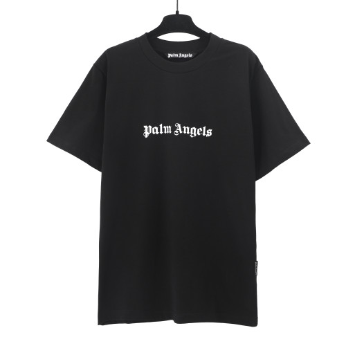 Palm Angels Classic Minimalist Letter Print T-shirt Unisex Casual Loose Short Sleeves