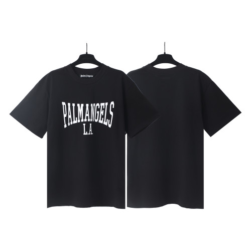 Palm Angels Letter Loog Print T-shirt Couple Casual Short Sleeve