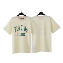Palm Angels Logo Printed Contrast T-shirt Couple Casual Loose Short Sleeves