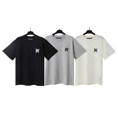 Palm Angels Minimalist Versatile T-shirt Unisex Casual Loose Short Sleeves