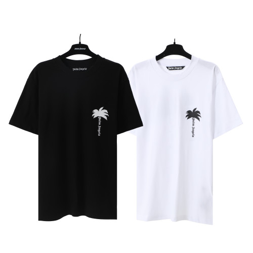Palm Angels Letter Coconut Print T-shirt Unisex Casual Loose Short Sleeves
