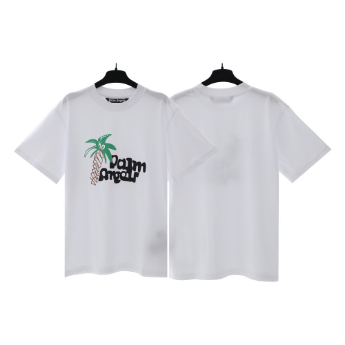 Palm Angels Classic Coconut Tree Logo Print T-shirt Unisex Casual Loose Short Sleeves