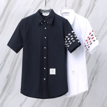 Thom Browne New Small Animal Embroidered Short Sleeve Shirt