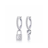 Louis Vuitton New Fashion Lock Key Earrings Simple Silver Eardrop