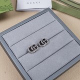 Gucci Interlocking Double G Letter Twist Earrings Fashion Retro Eardrop