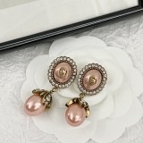 Gucci Oval Pearl Stud Earrings Fashion Simple Eardrop