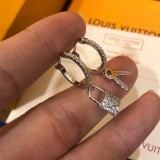 Louis Vuitton New Fashion Lock Key Earrings Simple Silver Eardrop