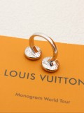 Louis Vuitton Fashion Button Open Ring Classic Lettering Ring