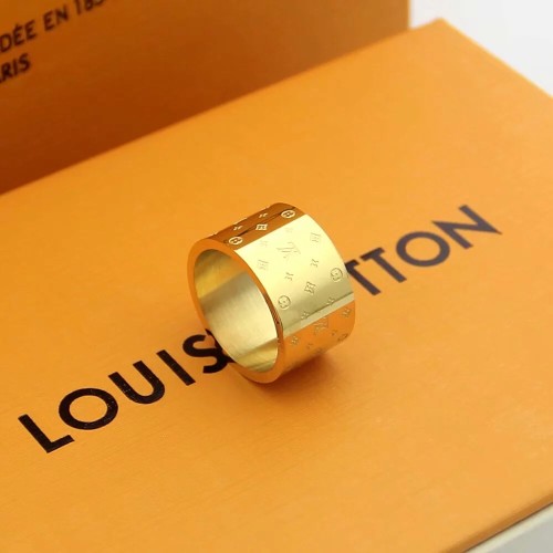 Louis Vuitton Fashion Retro Ring Unisex Lettering Ring