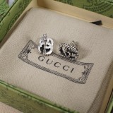 Gucci Interlocking Double G Letter Twist Earrings Fashion Retro Eardrop