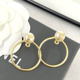 Louis Vuitton Fashion Simple Circle Letter Pearl Stud Earrings