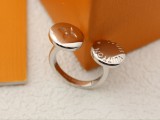 Louis Vuitton Fashion Button Open Ring Classic Lettering Ring