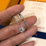Louis Vuitton New Fashion Lock Key Earrings Simple Silver Eardrop