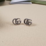 Gucci Interlocking Double G Letter Twist Earrings Fashion Retro Eardrop