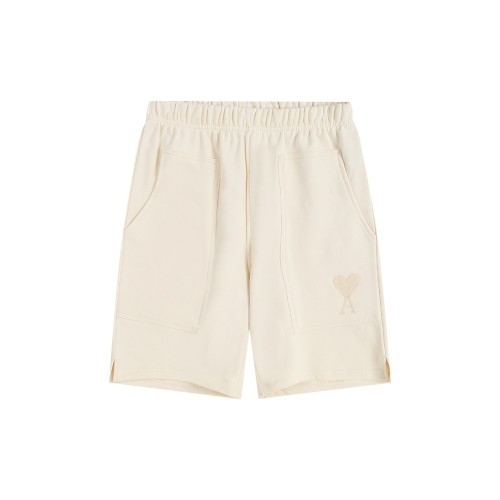 Ami Paris Classic Embroidered Macaron Shorts Couple Casual Shorts Versatile Shorts
