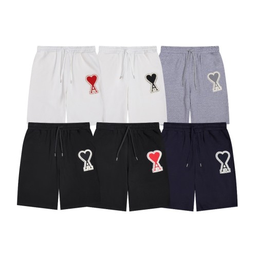 Ami Paris Classic Zhang Zai Embroidered Spring/Summer Shorts Couple Casual Shorts Versatile Shorts