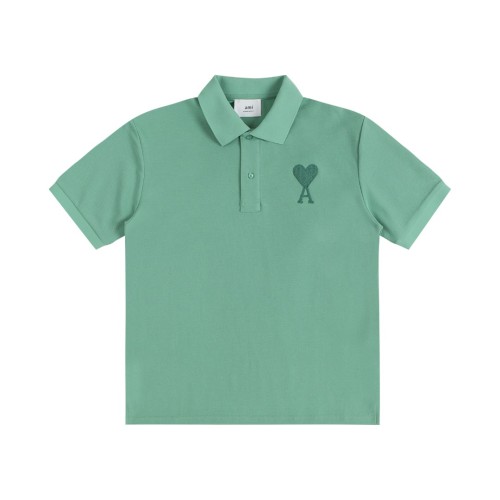 Ami Paris Classic Towel Embroidered Love Polo Shirt