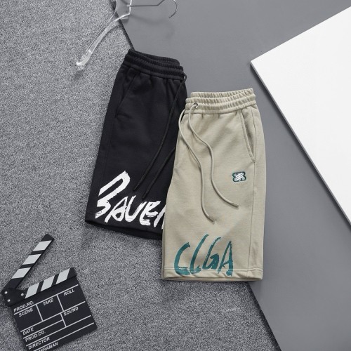 Balenciaga Letter Printed Casual Shorts Unisex Loose Sweatpants