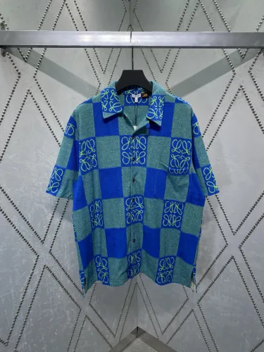 Loewe New Sour Fruit Green Cotton Towel Cloth Jacquard Casual Short Sleeve Set