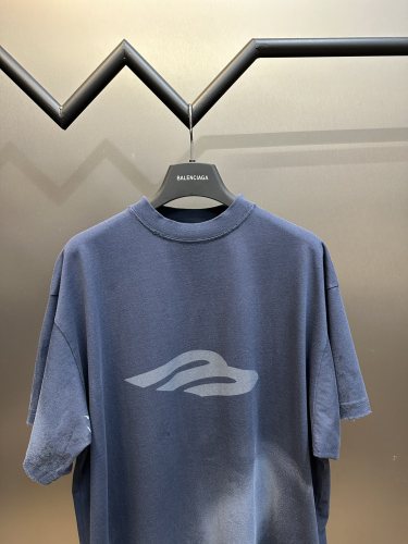 Balenciaga Classic Retro Diagonal M Print Short sleeved Couple Loose Casual T-shirt