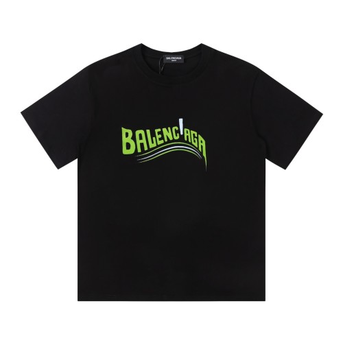 Balenciaga Fashion Letter Print Short sleeved Couple Loose Casual T-shirt