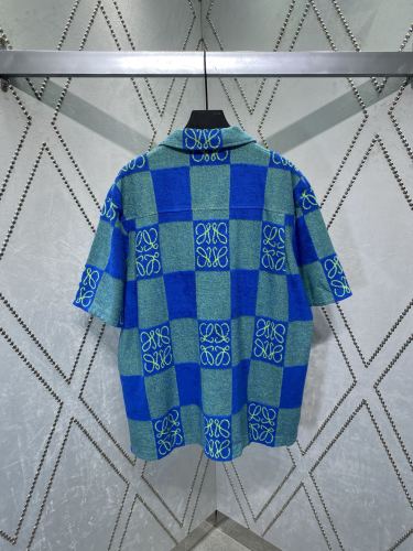 Loewe New Sour Fruit Green Cotton Towel Cloth Jacquard Casual Short Sleeve Set