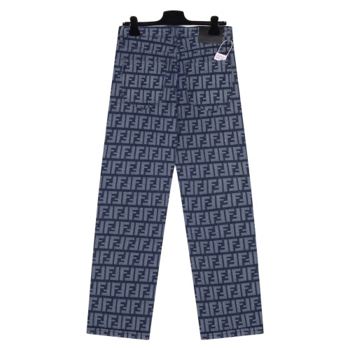 Fendi Fashion Double F Full Print Jacquard Jeans